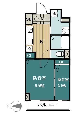 【府中市住吉町のマンションの間取り】