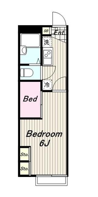 厚木市戸田のアパートの間取り