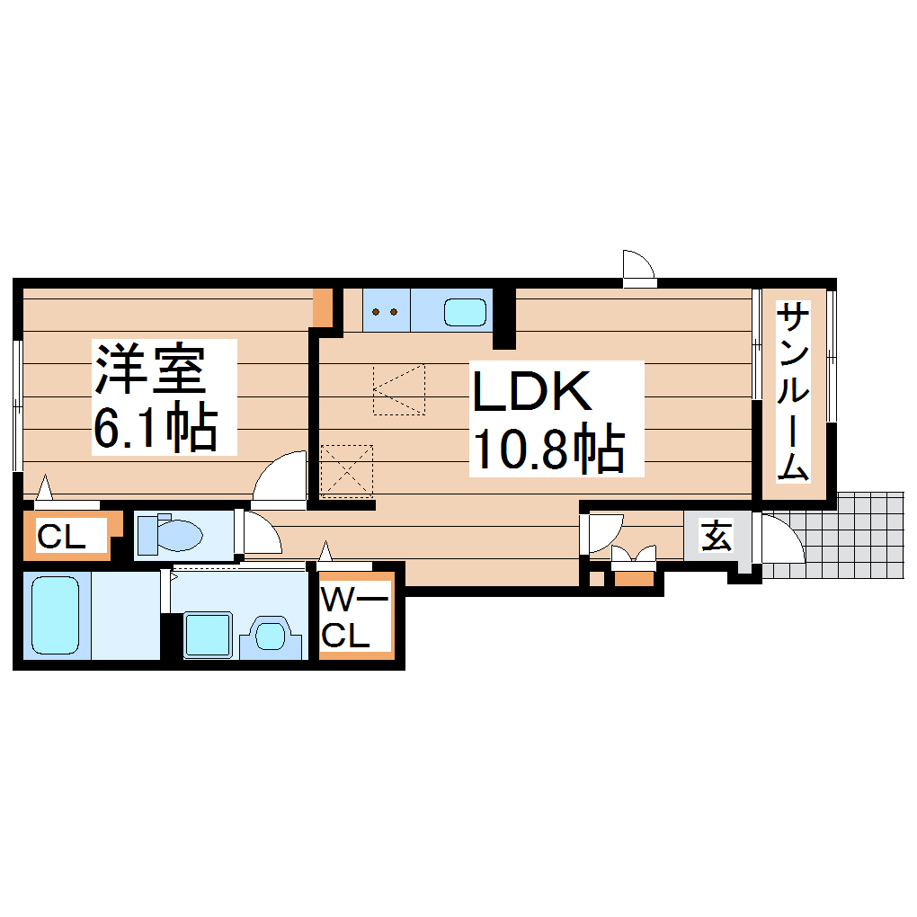 ケーズ　ガーデン　Bの間取り