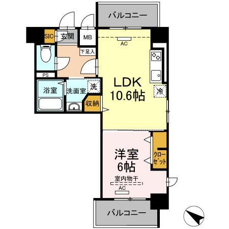 那覇市牧志のマンションの間取り