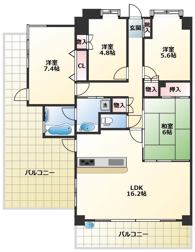 ライフアップ聖蹟桜ヶ丘の間取り