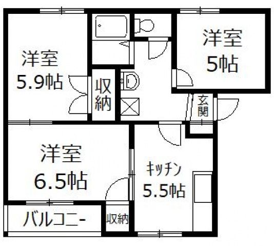 パークハイツ東町Cの間取り