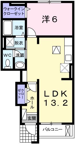 姫路市四郷町東阿保のアパートの間取り