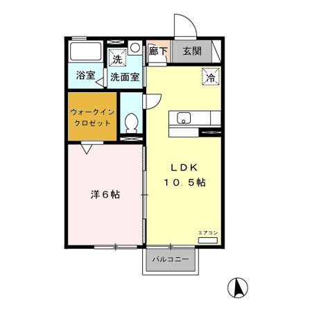 水戸市見川のアパートの間取り