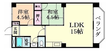 グリーンハイツ平野白鷺の間取り