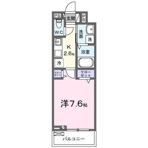 松戸市秋山のアパートの間取り