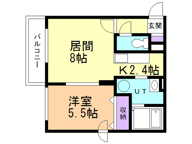 札幌市厚別区厚別中央二条のマンションの間取り