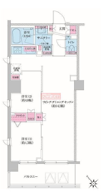 クレヴィアリグゼ荻窪の間取り