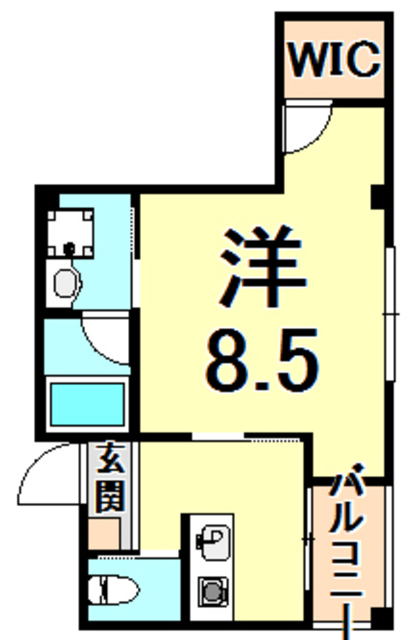 西宮市小松南町のマンションの間取り