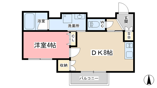 グラン・ジュテ烏田の間取り