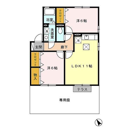 ベルサード　Ａの間取り