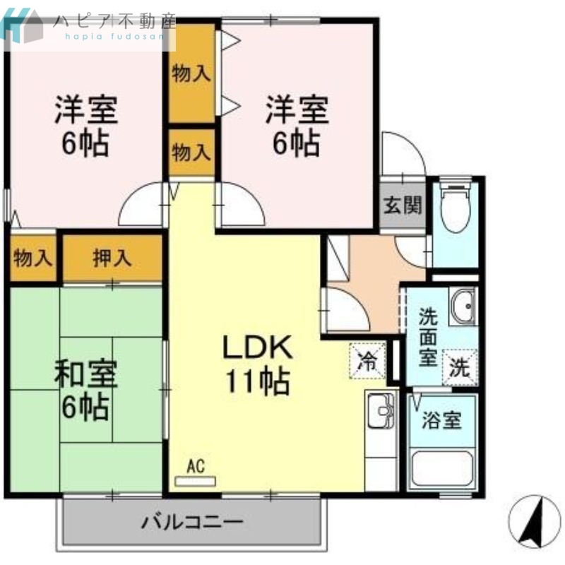 セジュール虹 D棟の間取り写真