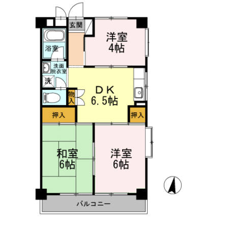 長瀬第一マンションの間取り写真