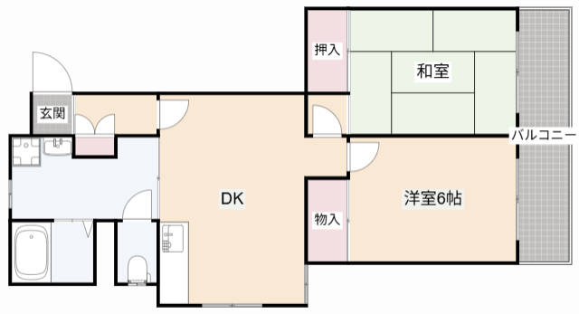 ＪＲ東海道本線 高槻駅 徒歩19分 4階建 築32年の間取り写真