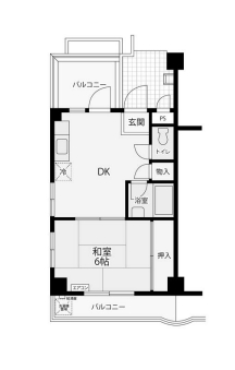 ＪＲ京浜東北線 鶴見駅 バス乗車時間：12分 最寄りバス停で下車 徒歩2分 4階建 築41年の間取り写真