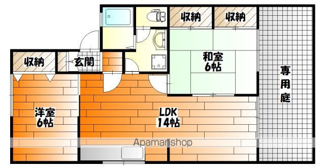 ＪＲ可部線 大町駅 徒歩4分 2階建 築34年の間取り写真