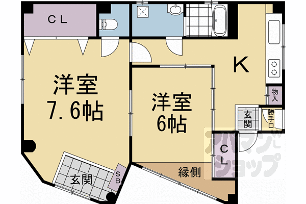 吉祥院中島町アパートの間取り写真