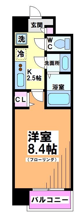 小田急線 下北沢駅 徒歩1分 7階建 築17年の間取り写真