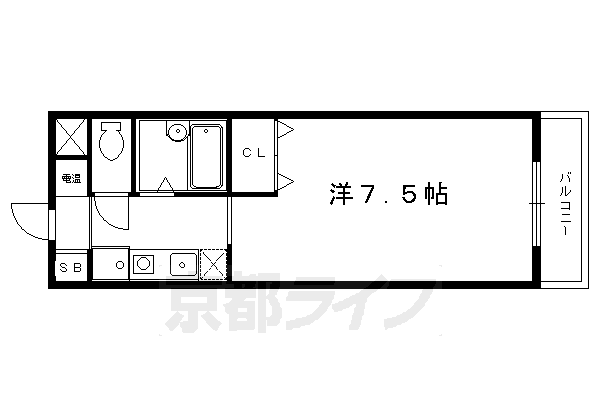 京阪鴨東線 出町柳駅 徒歩5分 4階建 築25年の間取り写真