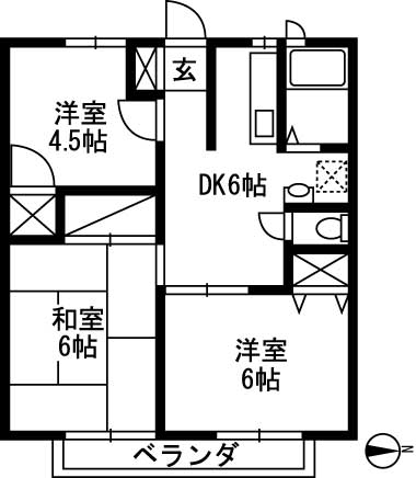 秀和ハイツＡ_間取り_0