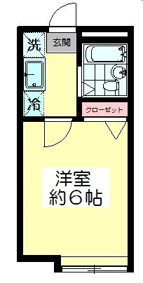 ＪＲ総武線 本八幡駅 徒歩8分 2階建 築36年の間取り写真