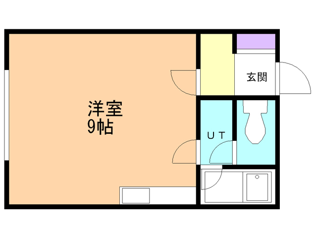 【函館市白鳥町のアパートの間取り】