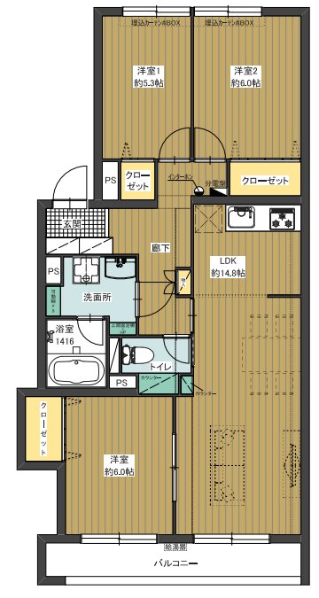 アプリーレ住吉本町の間取り