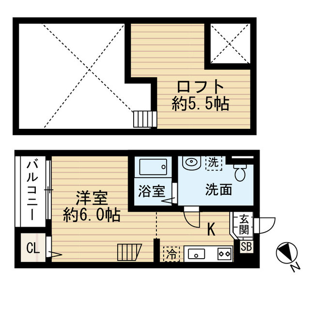 堺市堺区大仙中町のアパートの間取り