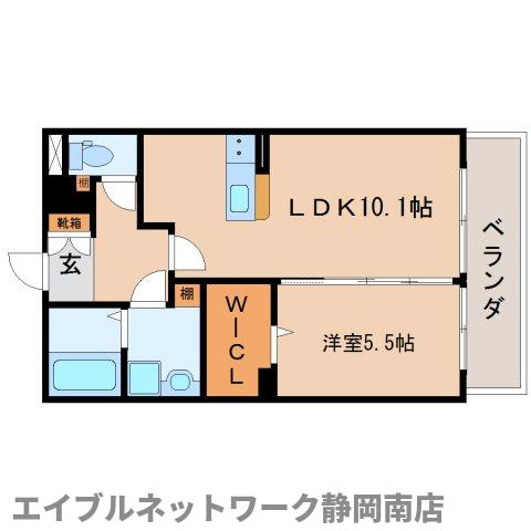 静岡市駿河区中島のマンションの間取り