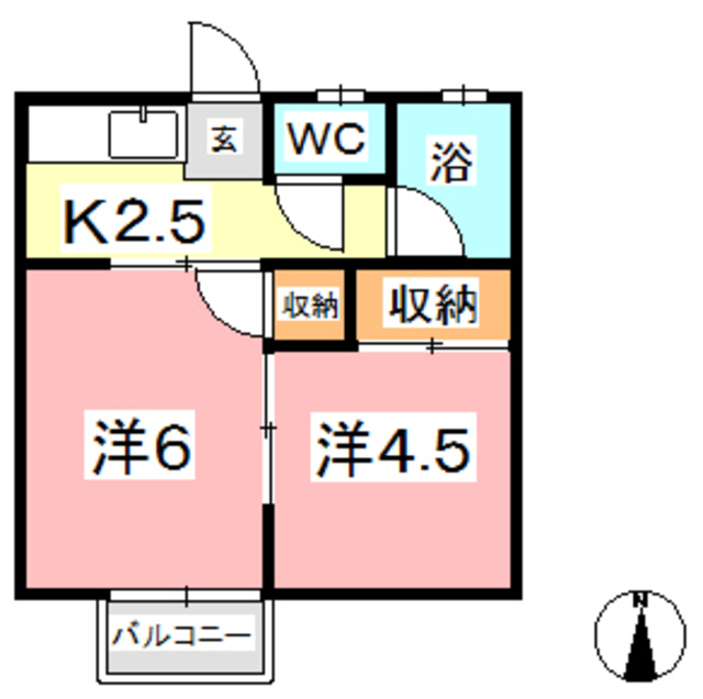 パナハイツかなや 1の間取り写真