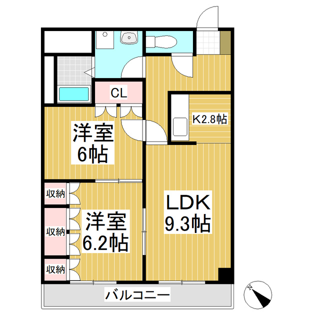 エタニティープレステージ上田の間取り