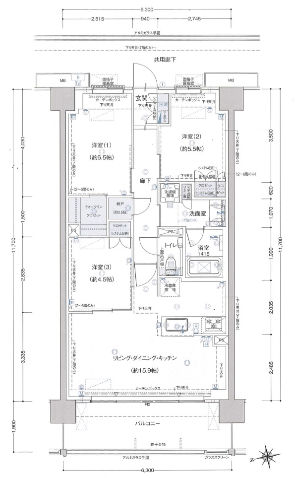 ザ・レーベン金沢大手門Galleria Granの間取り