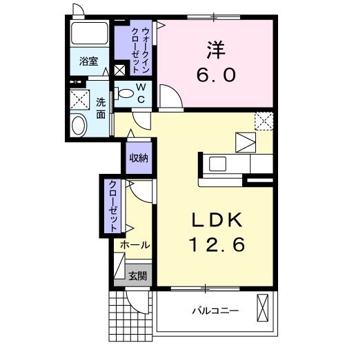 ガーデンハウス朝日山　Ｂの間取り