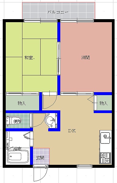 橋川ハイツの間取り