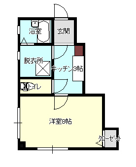 新潟市中央区東大通のアパートの間取り