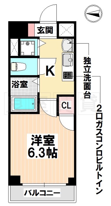 ライジングコート瑞穂通の間取り