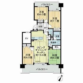 名古屋市北区山田北町のマンションの間取り