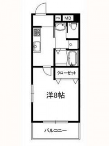 広島市中区白島九軒町のマンションの間取り