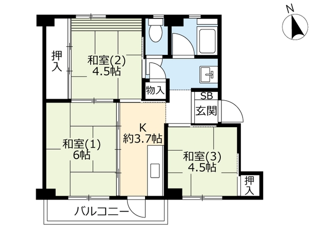 ＵＲ鈴蘭台第二の間取り