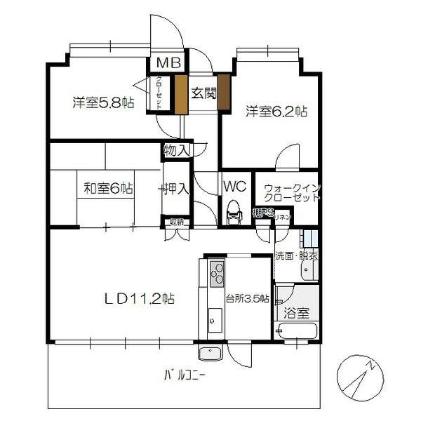 ナタリーマリナタウンセンターコートの間取り