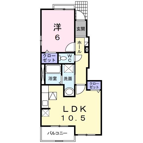 四日市市楠町小倉のアパートの間取り