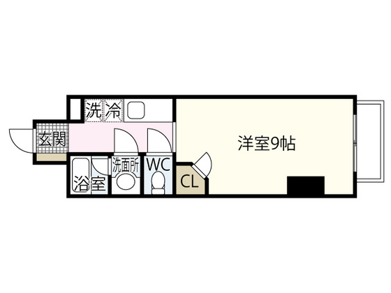 広島市中区東白島町のマンションの間取り