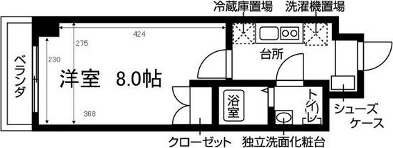 名古屋市中村区名駅南のマンションの間取り