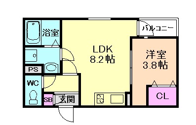 REGIES姫島IIの間取り