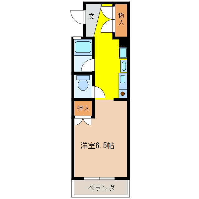 岐阜市柳津町高桑のマンションの間取り