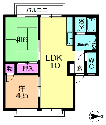 長田マンションの間取り