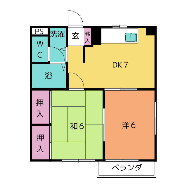 サンハイムＫＡＺＵの間取り