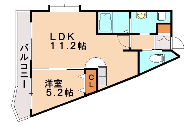 【北九州市八幡西区陣原のマンションの間取り】