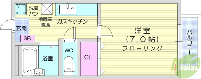 コーポサザンカの間取り