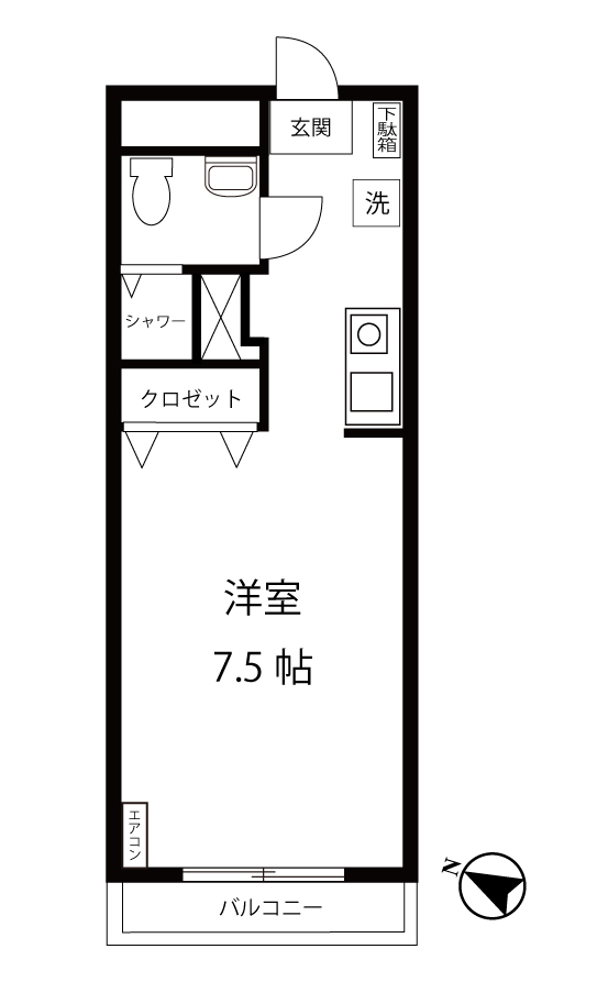 リバーサイド1の間取り